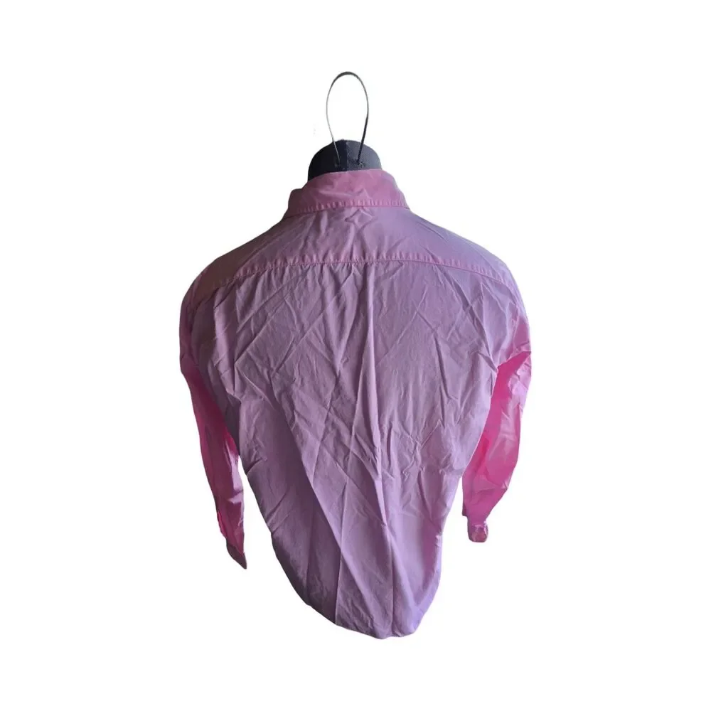 J Crew Long Sleeve Hot Pink Cotton Button Down Dress Shirt Men's Size Large